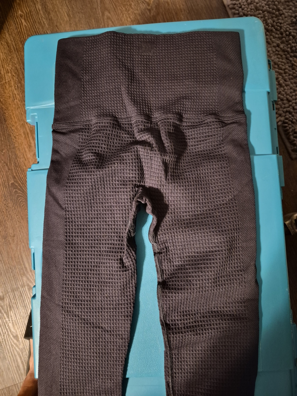 all in motion Waffle Knit Textured Leggings Black XS